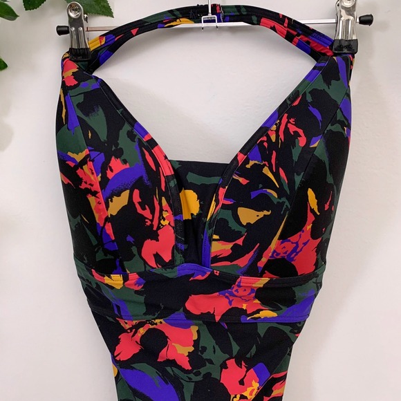 Primadonna Low Back Black Cactus One Piece Swimsuit 34F - Picture 4 of 12